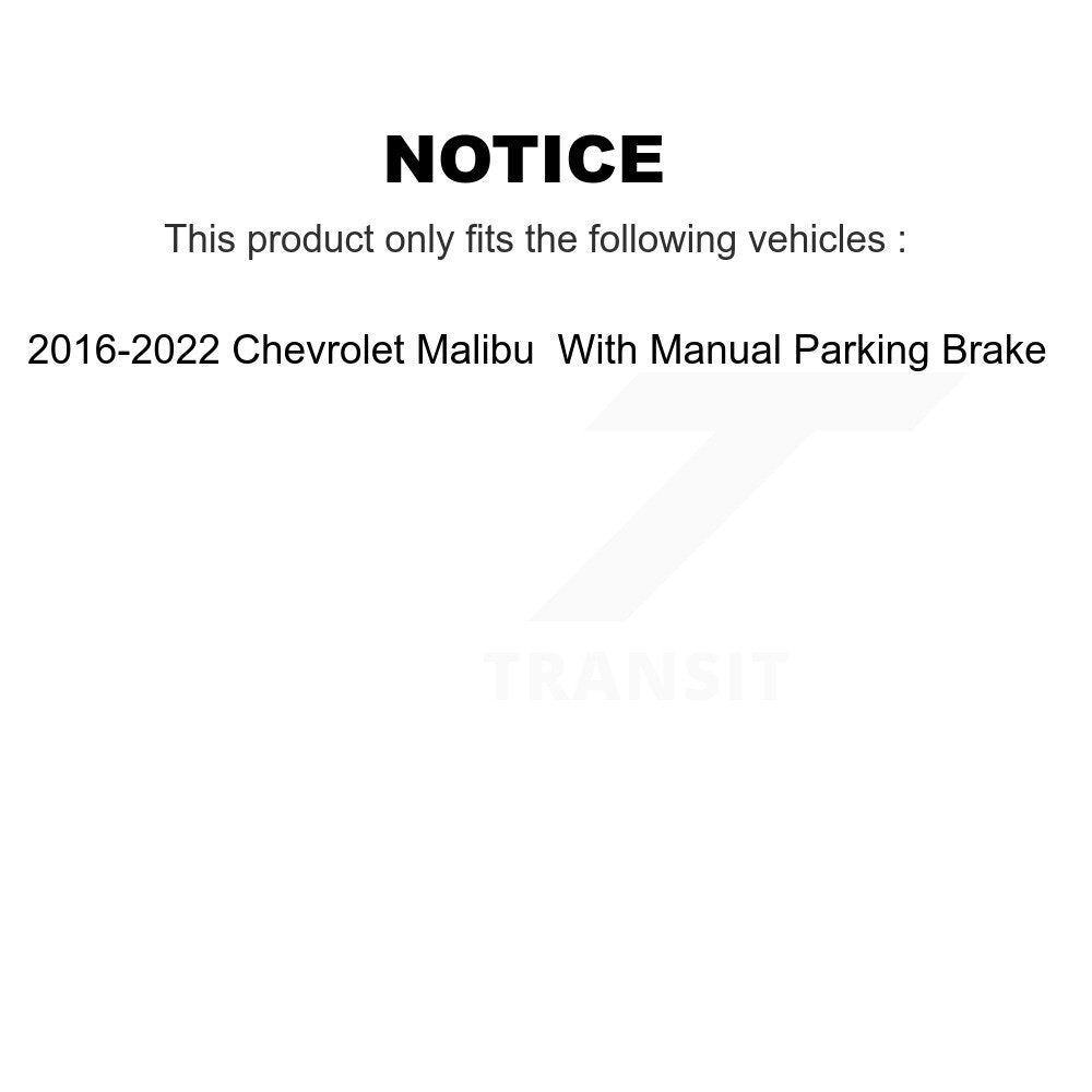 CMX CMX-D1921 Rear Ceramic Brake Pads for 2016-2022 Chevrolet Malibu