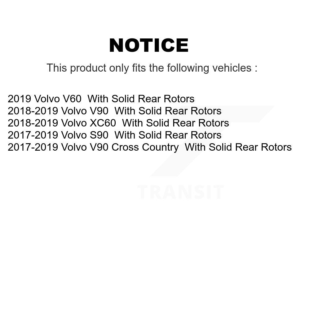 CMX CMX-D1938 Rear Ceramic Brake Pads for 2017-2019 Volvo S90, Volvo V90 Cross Country and Select Vehicles