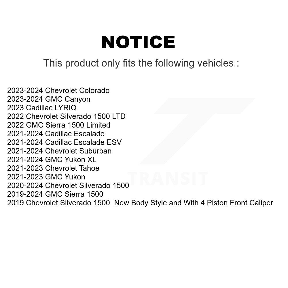 CMX CMX-D2174 Rear Ceramic Brake Pads for 2019-2024 Chevrolet Silverado 1500, GMC Sierra 1500 and Select Vehicles