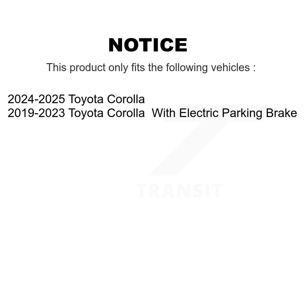 CMX CMX-D2183 Rear Ceramic Brake Pads for 2019-2025 Toyota Corolla