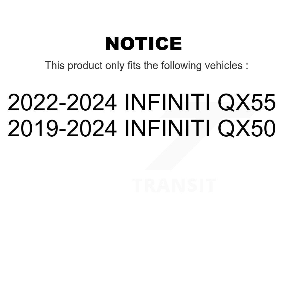 CMX CMX-D2191 Rear Ceramic Brake Pads for 2019-2024 INFINITI QX50, QX55