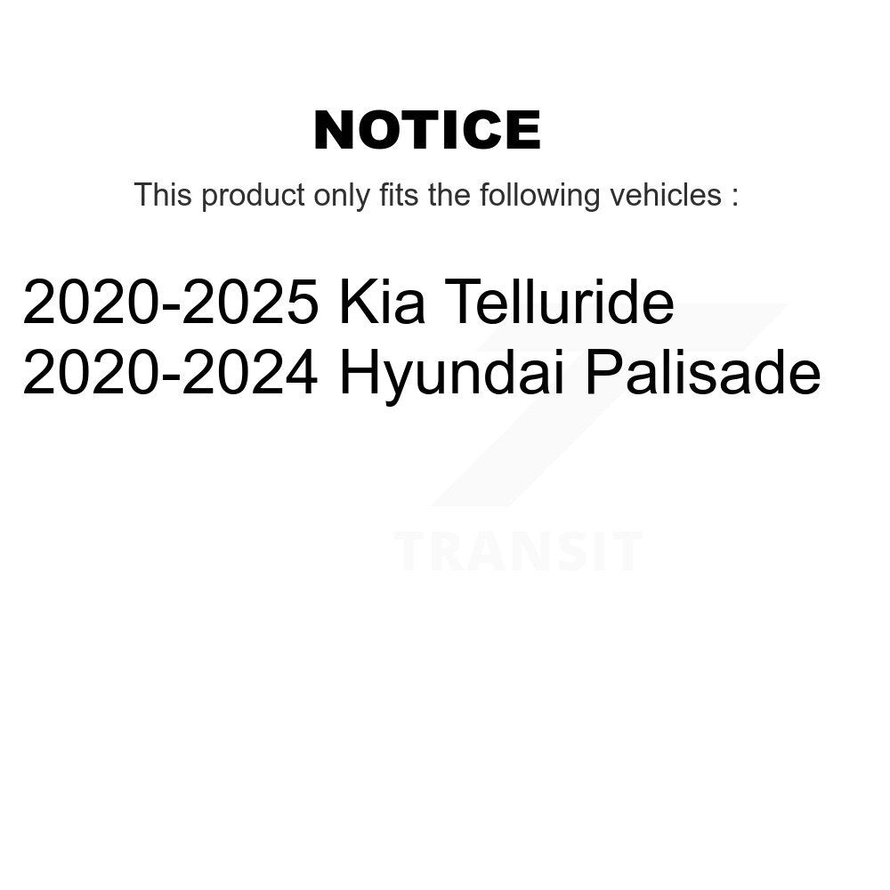 CMX CMX-D2215 Front Ceramic Brake Pads for 2020-2025 Hyundai Palisade, Kia Telluride