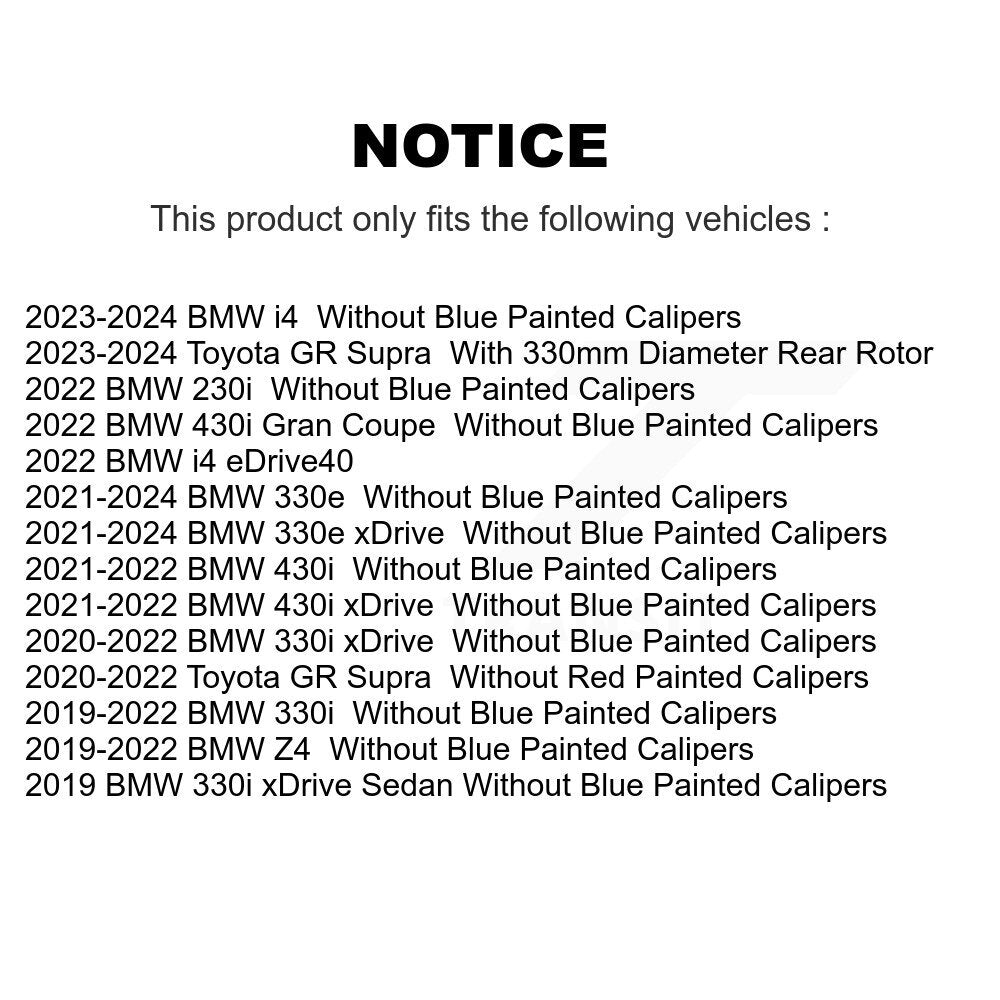 CMX CMX-D2221 Rear Ceramic Brake Pads for 2019-2024 BMW 330i, BMW 330i xDrive and Select Vehicles