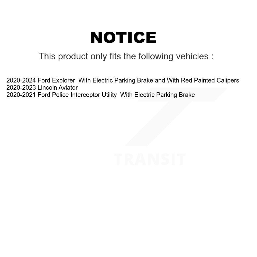 CMX CMX-D2231 Rear Ceramic Brake Pads for 2020-2024 Ford Explorer, Ford Police Interceptor Utility, Lincoln Aviator