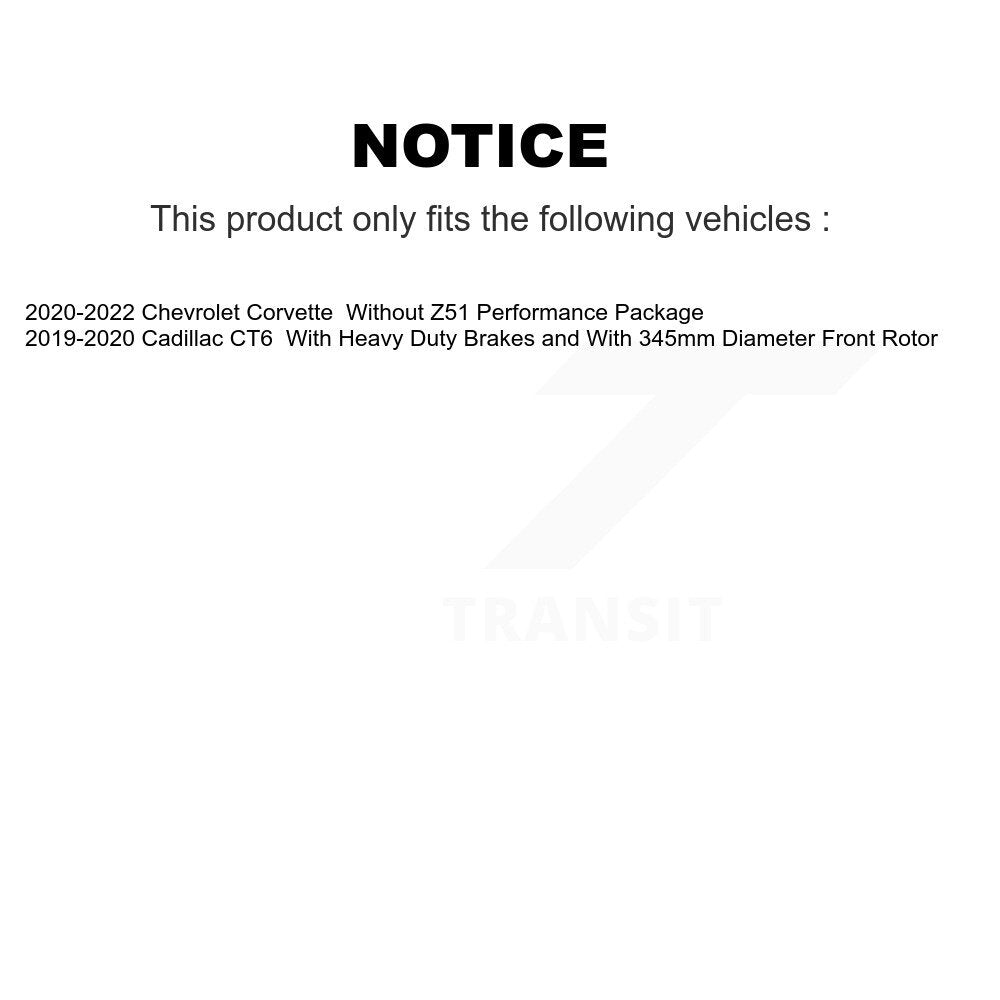 CMX CMX-D2251 Front Ceramic Brake Pads for 2019-2022 Cadillac CT6, Chevrolet Corvette