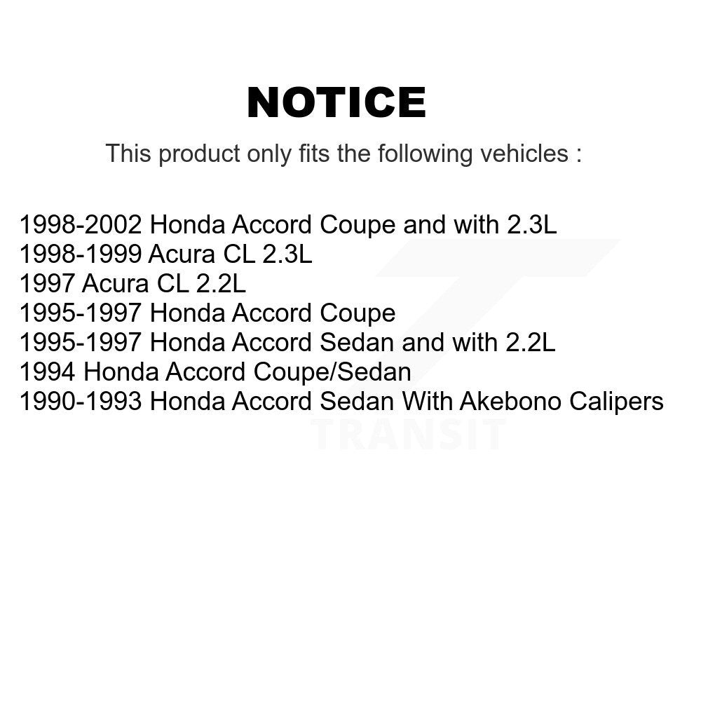 CMX CMX-D465 Front Ceramic Brake Pads for 1990-2002 Honda Accord, Acura CL
