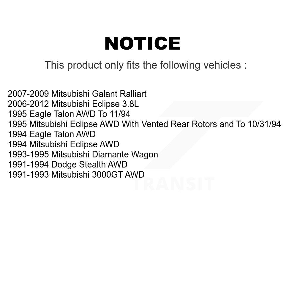 CMX CMX-D532 Rear Ceramic Brake Pads for 1991-2012 Dodge Stealth, Mitsubishi 3000GT and Select Vehicles