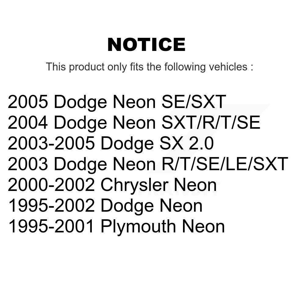 CMX CMX-D642 Front Ceramic Brake Pads for 1995-2005 Dodge Neon, Plymouth Neon and Select Vehicles