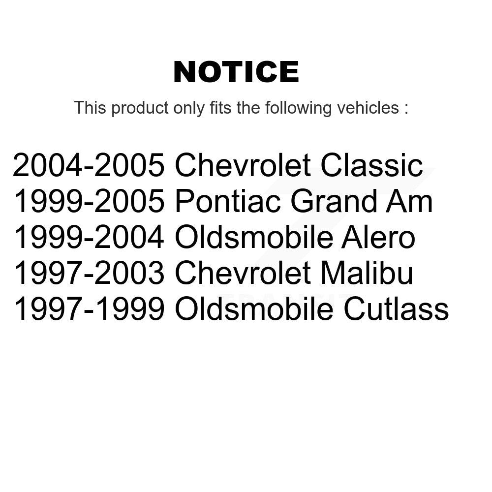 CMX CMX-D727 Front Ceramic Brake Pads for 1997-2005 Chevrolet Malibu, Oldsmobile Cutlass and Select Vehicles
