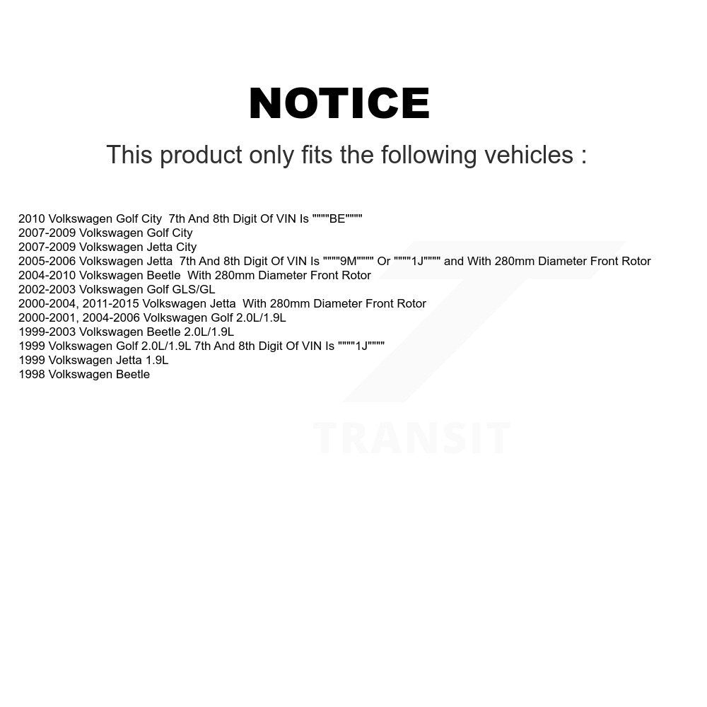 CMX CMX-D768A Front Ceramic Brake Pads for 1998-2015 Volkswagen Beetle, Volkswagen Golf and Select Vehicles