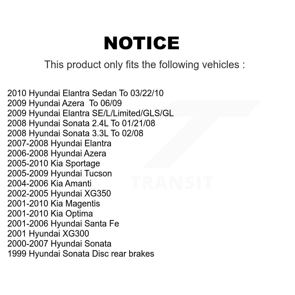CMX CMX-D813 Rear Ceramic Brake Pads for 1999-2010 Hyundai Sonata, Hyundai Santa Fe and Select Vehicles