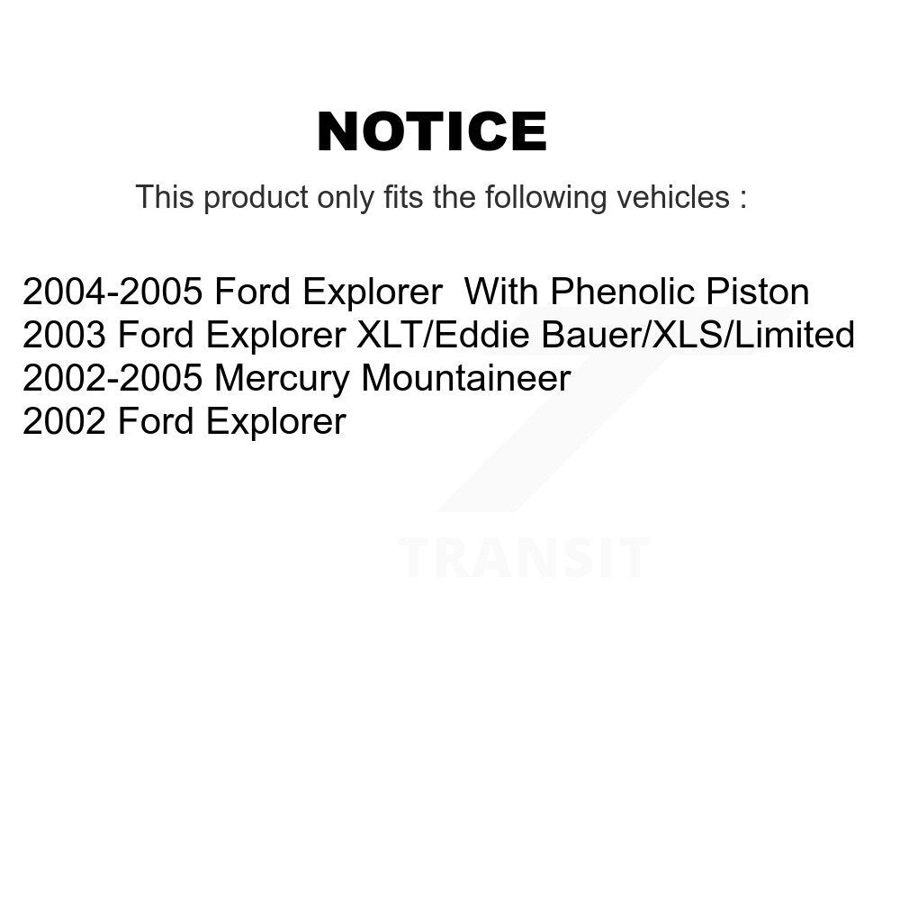 CMX CMX-D881 Rear Ceramic Brake Pads for 2002-2005 Ford Explorer, Mercury Mountaineer