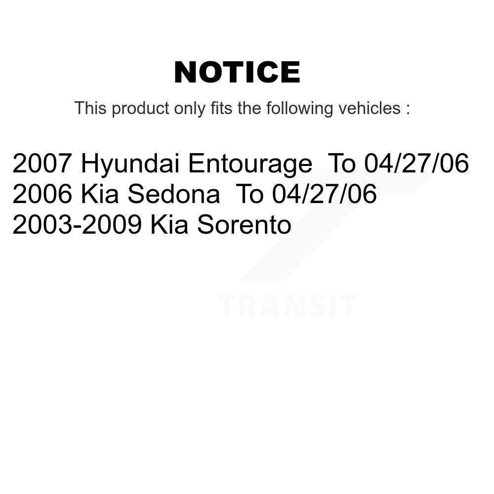 CMX CMX-D954 Rear Ceramic Brake Pads for 2003-2009 Kia Sorento, Kia Sedona, Hyundai Entourage