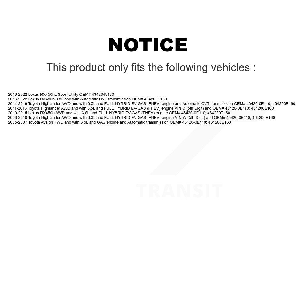 Kugel_CV Axle Shaft_NCV-TO69091