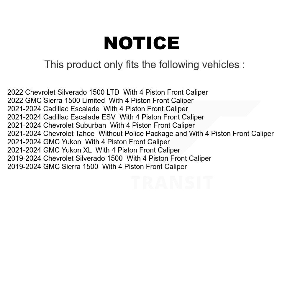 AmeriBRAKES NWF-ASD2173 Front Semi-Metallic Brake Pads for 2019-2024 Chevrolet Silverado 1500, GMC Sierra 1500 and Select Vehicles