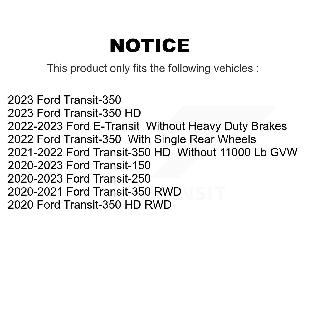 AmeriBRAKES NWF-ASD2280 Rear Semi-Metallic Brake Pads for 2020-2023 Ford Transit-150, Ford Transit-250 and Select Vehicles