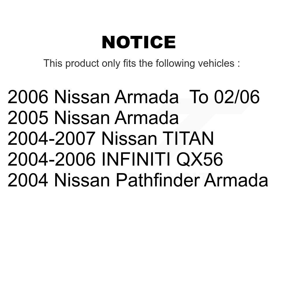 AmeriBRAKES NWF-PRC1015 Front Ceramic Brake Pads for 2004-2007 INFINITI QX56, Nissan Pathfinder Armada and Select Vehicles