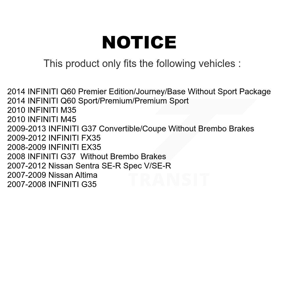 AmeriBRAKES NWF-PRC1288 Rear Ceramic Brake Pads for 2007-2014 INFINITI G35, Nissan Altima and Select Vehicles