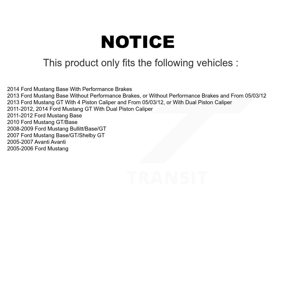 AmeriBRAKES NWF-PRC1463 Front Ceramic Brake Pads for 2005-2014 Avanti Avanti, Ford Mustang
