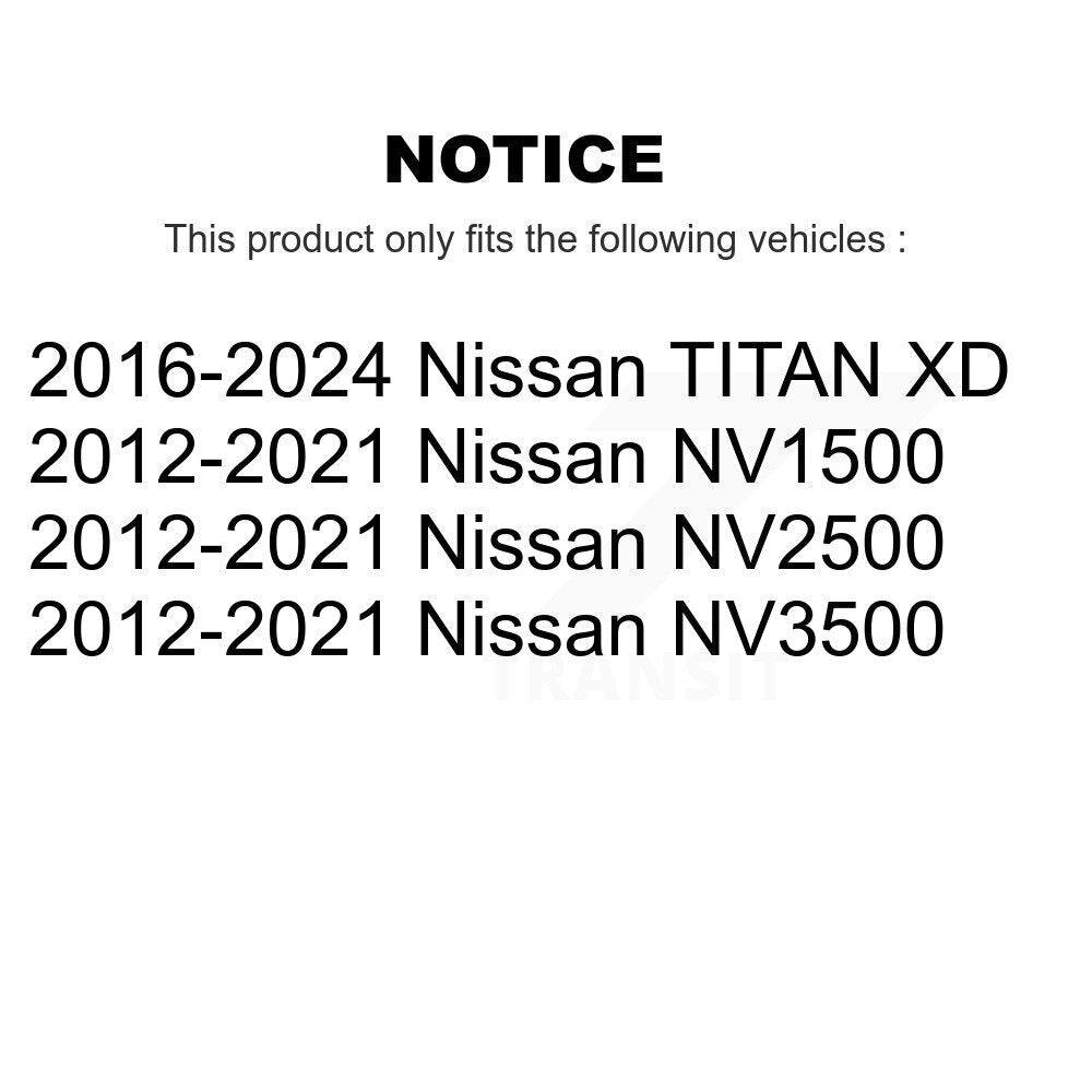 AmeriBRAKES NWF-PRC1565B Rear Ceramic Brake Pads for 2012-2024 Nissan NV1500, NV2500, NV3500, TITAN XD