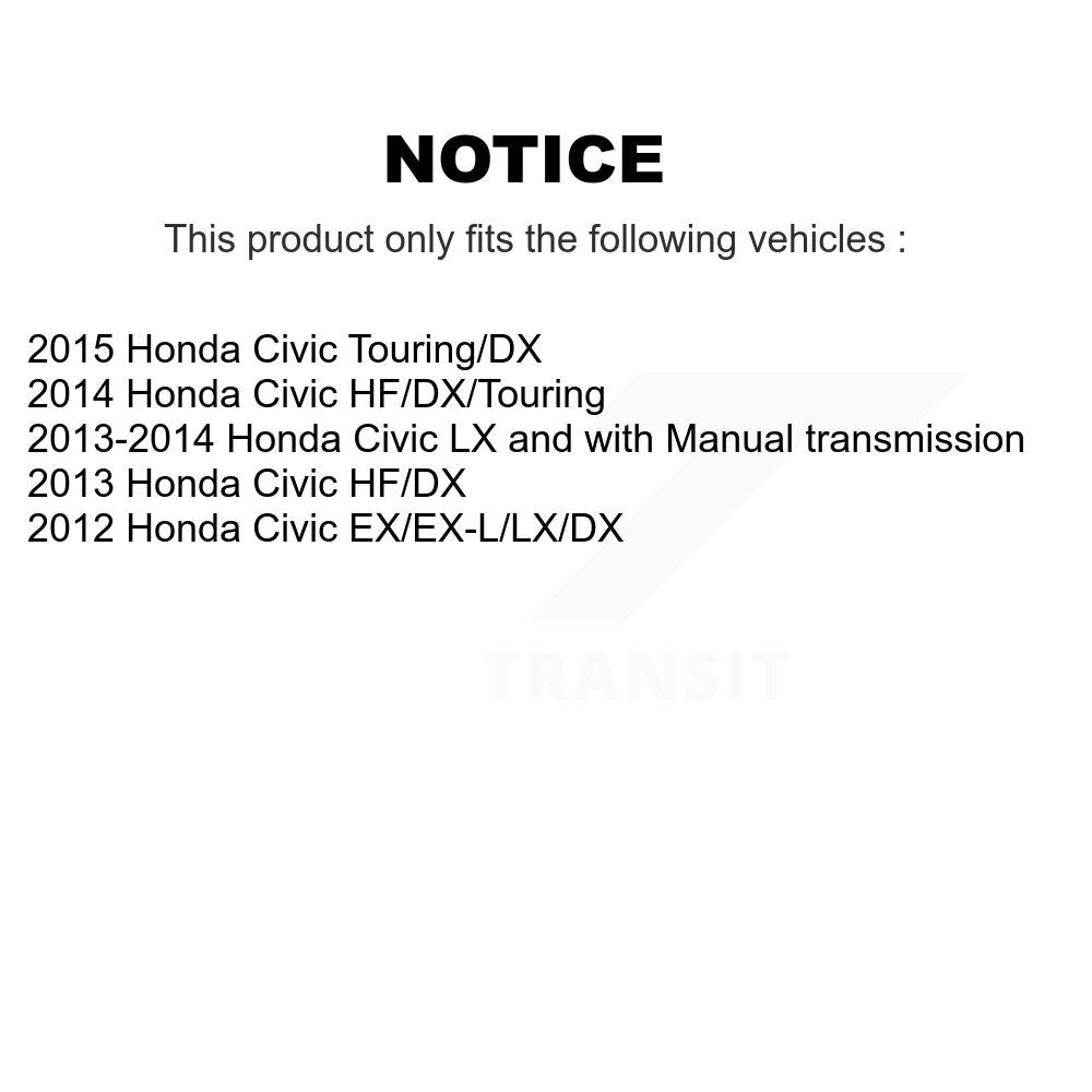 AmeriBRAKES NWF-PRC1578 Front Ceramic Brake Pads for 2012-2015 Honda Civic