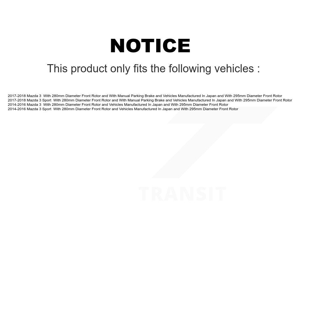 AmeriBRAKES NWF-PRC1729 Rear Ceramic Brake Pads for 2014-2018 Mazda 3, 3 Sport