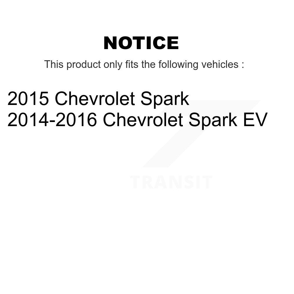 AmeriBRAKES NWF-PRC1739 Rear Ceramic Brake Pads for 2014-2016 Chevrolet Spark EV, Spark