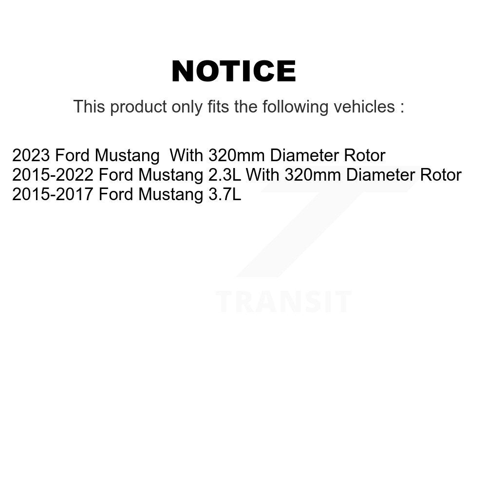AmeriBRAKES NWF-PRC1793 Rear Ceramic Brake Pads for 2015-2023 Ford Mustang