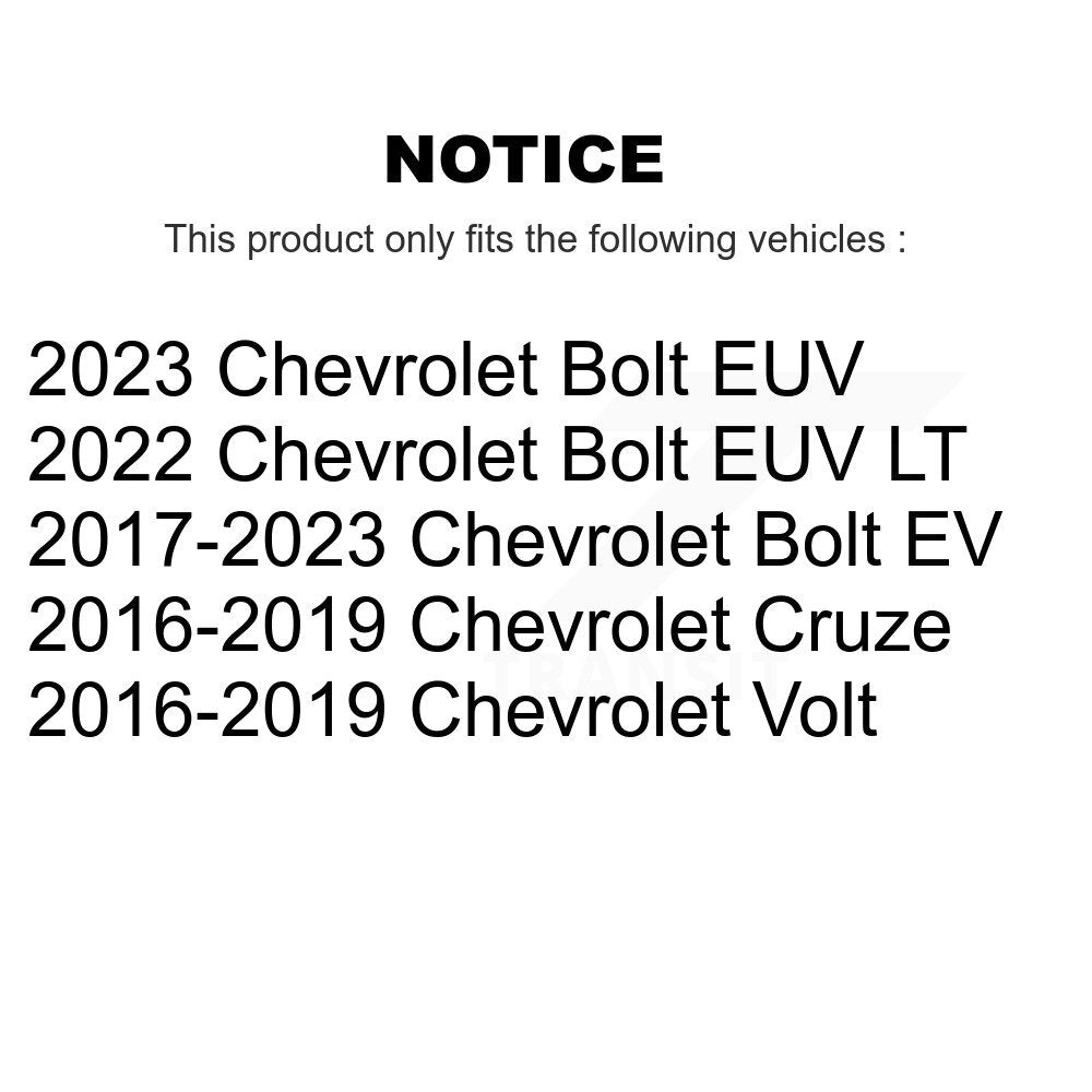 AmeriBRAKES NWF-PRC1844 Front Ceramic Brake Pads for 2016-2023 Chevrolet Cruze, Volt, Bolt EV, Bolt EUV