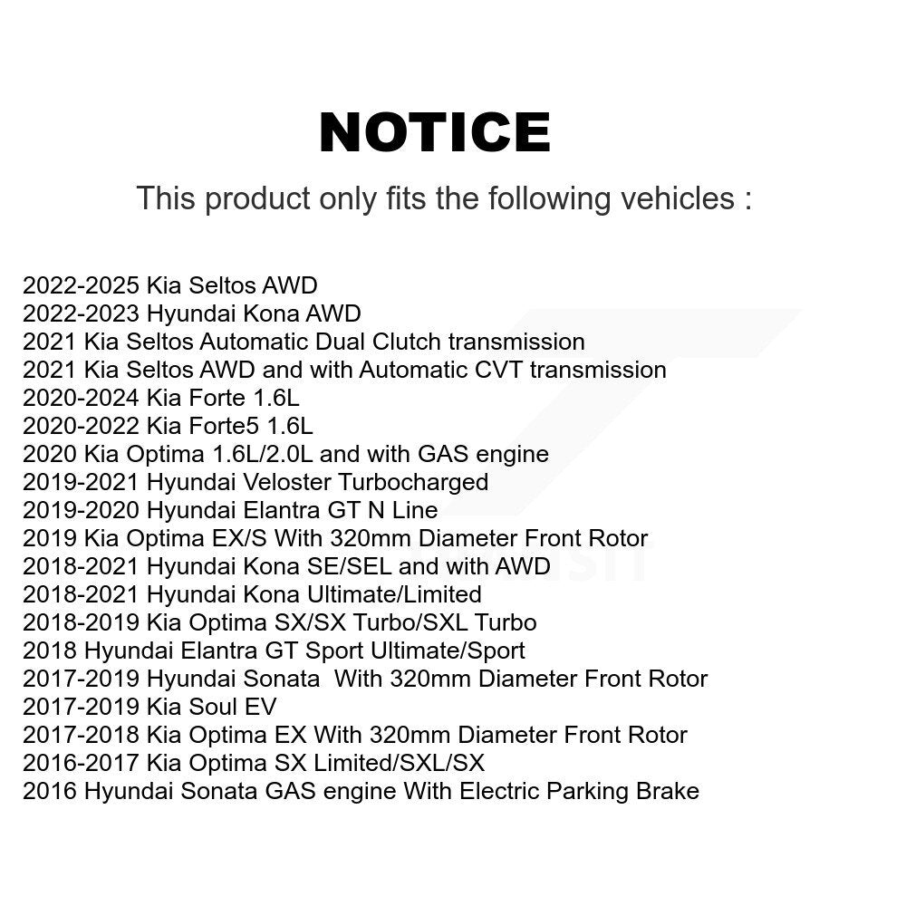 AmeriBRAKES NWF-PRC1855 Front Ceramic Brake Pads for 2016-2025 Hyundai Sonata, Kia Optima and Select Vehicles
