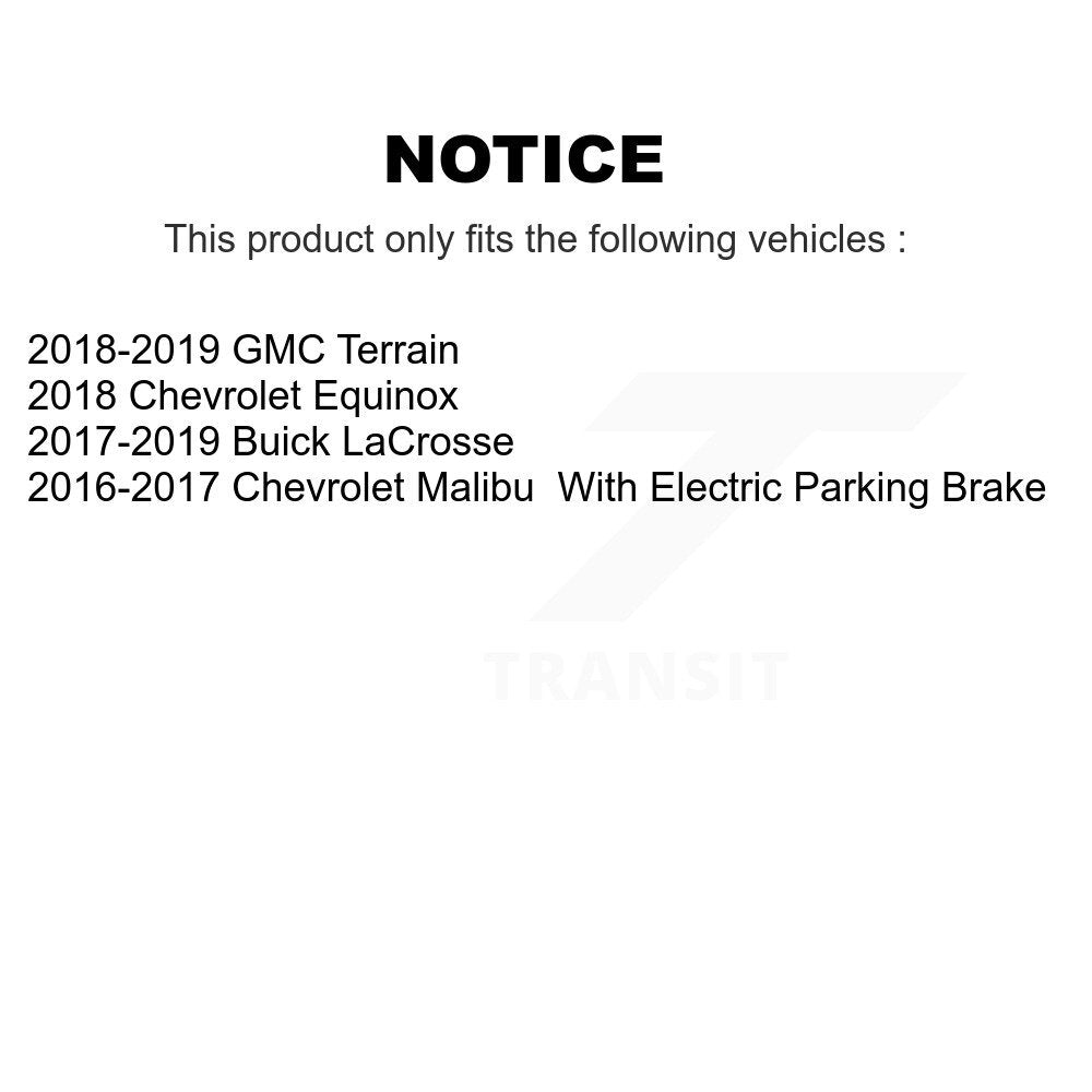 AmeriBRAKES NWF-PRC1915 Rear Ceramic Brake Pads for 2016-2019 Chevrolet Malibu, Buick LaCrosse and Select Vehicles