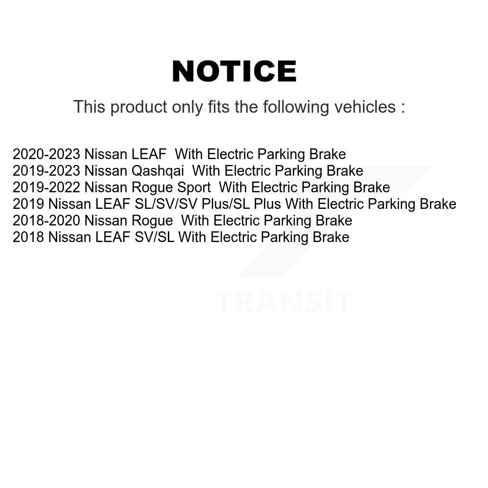 AmeriBRAKES NWF-PRC1965 Rear Ceramic Brake Pads for 2018-2023 Nissan LEAF, Rogue, Qashqai, Rogue Sport