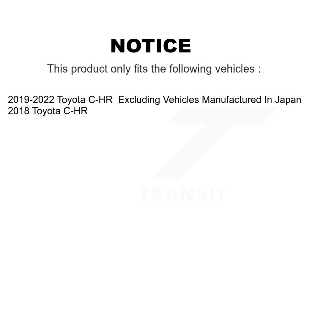 AmeriBRAKES NWF-PRC2065 Front Ceramic Brake Pads for 2018-2022 Toyota C-HR