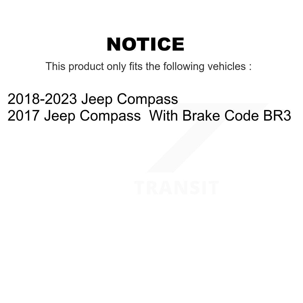 AmeriBRAKES NWF-PRC2081 Rear Ceramic Brake Pads for 2017-2023 Jeep Compass