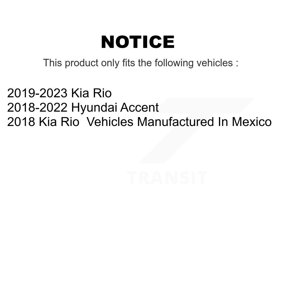 AmeriBRAKES NWF-PRC2190 Front Ceramic Brake Pads for 2018-2023 Hyundai Accent, Kia Rio