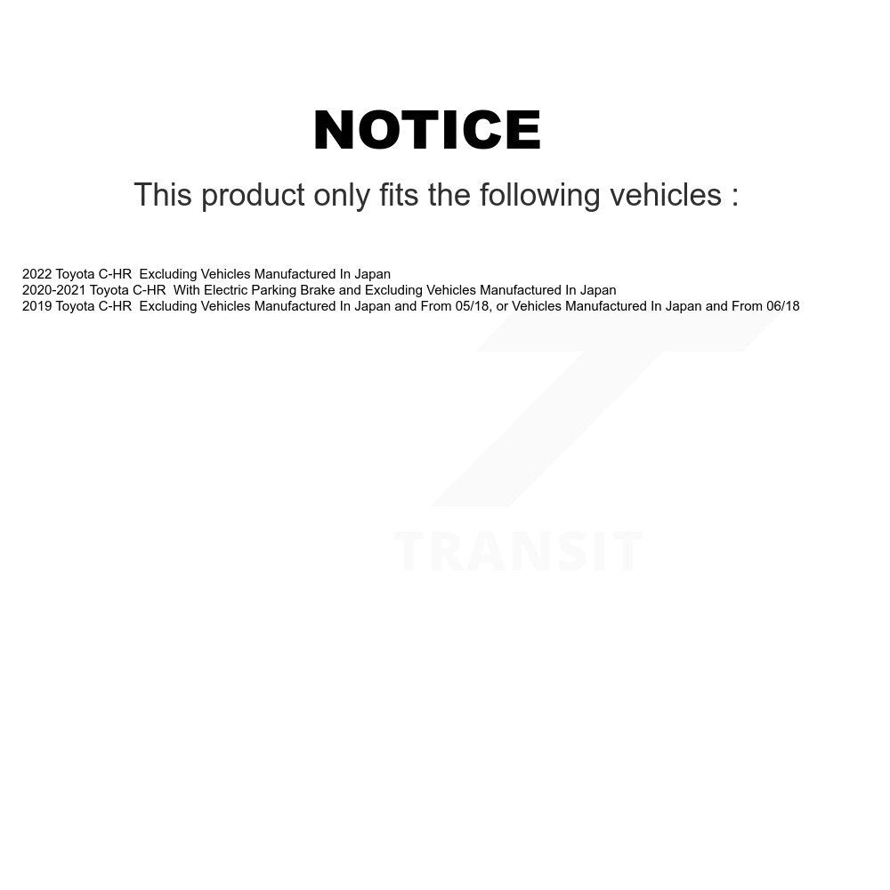 AmeriBRAKES NWF-PRC2202 Rear Ceramic Brake Pads for 2019-2022 Toyota C-HR