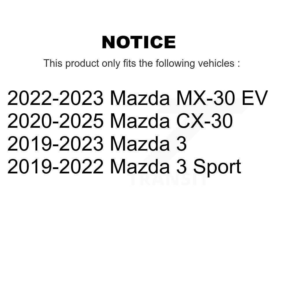 AmeriBRAKES NWF-PRC2219 Rear Ceramic Brake Pads for 2019-2023 Mazda 3, 3 Sport, CX-30, MX-30 EV
