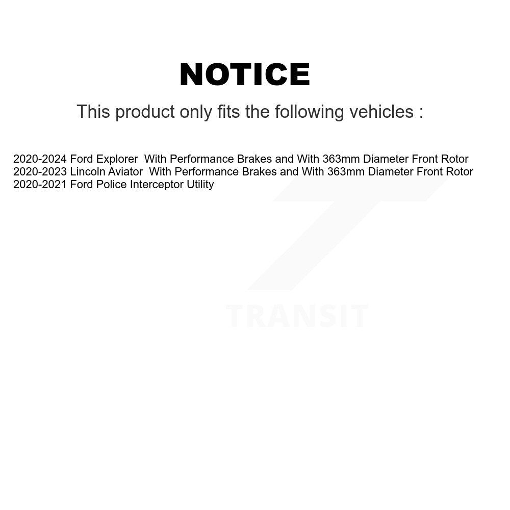 AmeriBRAKES NWF-PRC2229 Front Ceramic Brake Pads for 2020-2024 Ford Explorer, Ford Police Interceptor Utility, Lincoln Aviator