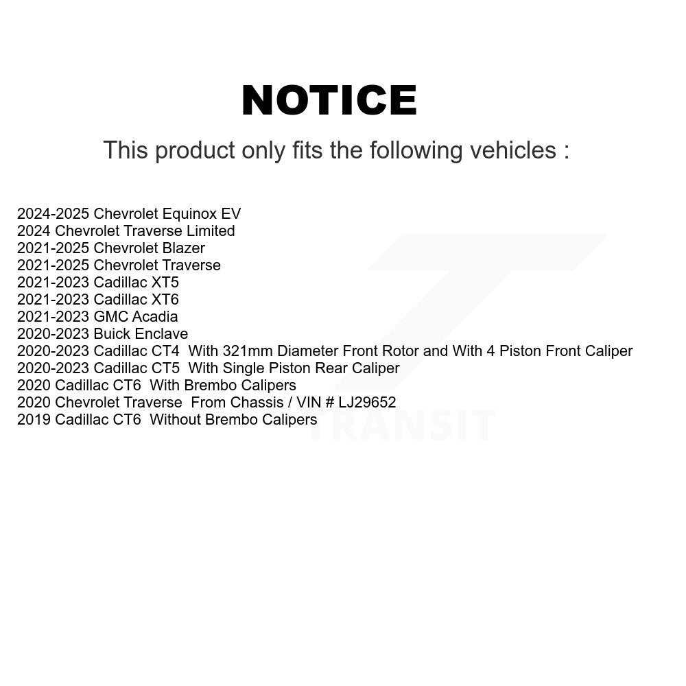 AmeriBRAKES NWF-PRC2303 Rear Ceramic Brake Pads for 2019-2025 Cadillac CT6, Buick Enclave and Select Vehicles