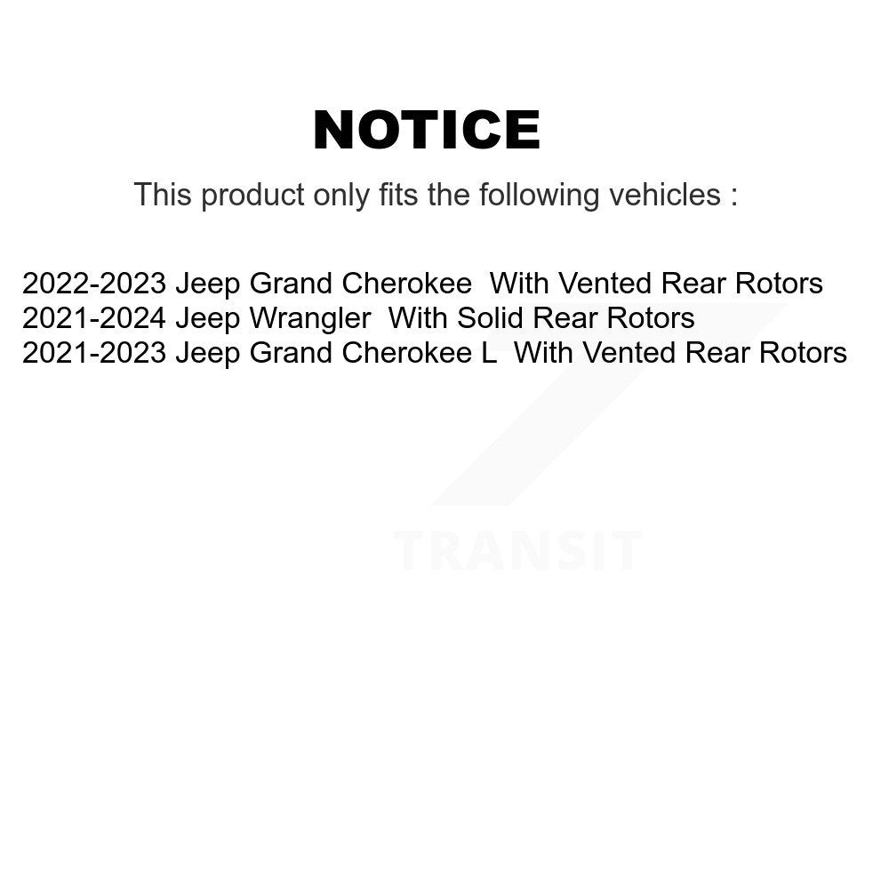 AmeriBRAKES NWF-PRC2411 Rear Ceramic Brake Pads for 2021-2024 Jeep Grand Cherokee L, Wrangler, Grand Cherokee