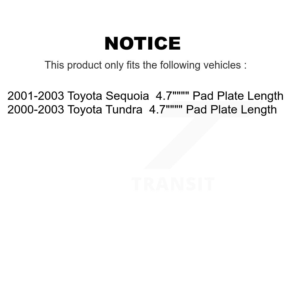 AmeriBRAKES NWF-PRC812 Front Ceramic Brake Pads for 2000-2003 Toyota Tundra, Sequoia