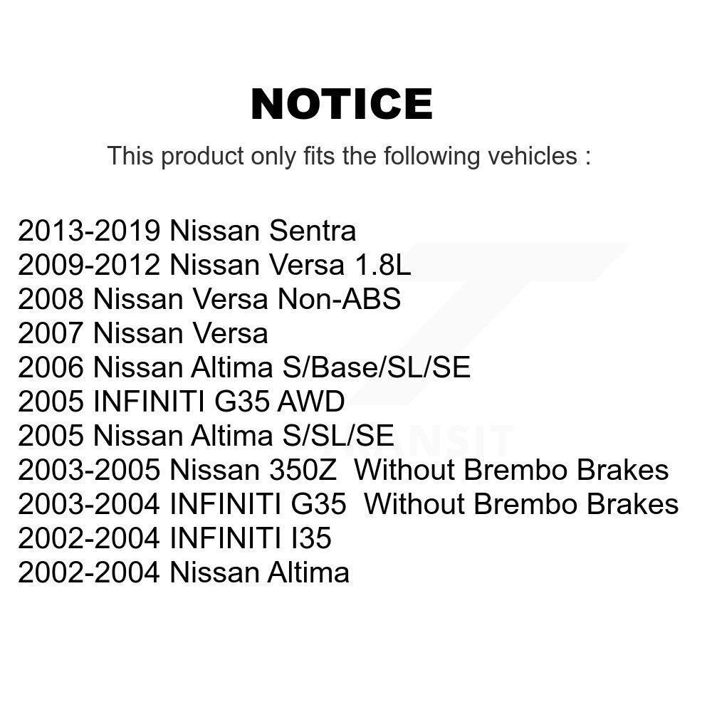 AmeriBRAKES NWF-PRC815A Front Ceramic Brake Pads for 2002-2019 INFINITI I35, Nissan Altima and Select Vehicles