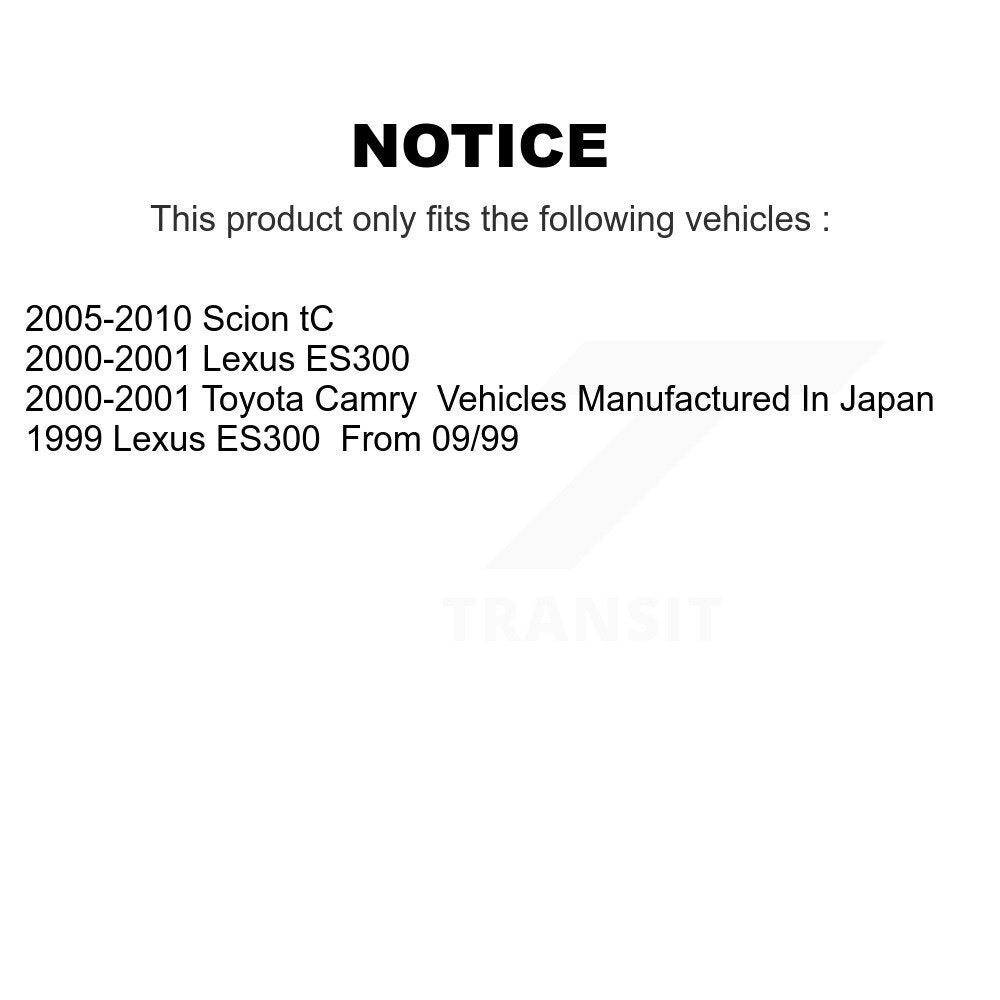 AmeriBRAKES NWF-PRC835 Rear Ceramic Brake Pads for 1999-2010 Lexus ES300, Toyota Camry, Scion tC