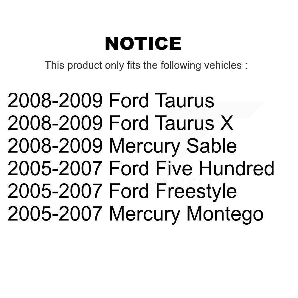 AmeriBRAKES NWF-PRM1070 Front Semi-Metallic Brake Pads for 2005-2009 Ford Five Hundred, Ford Freestyle and Select Vehicles