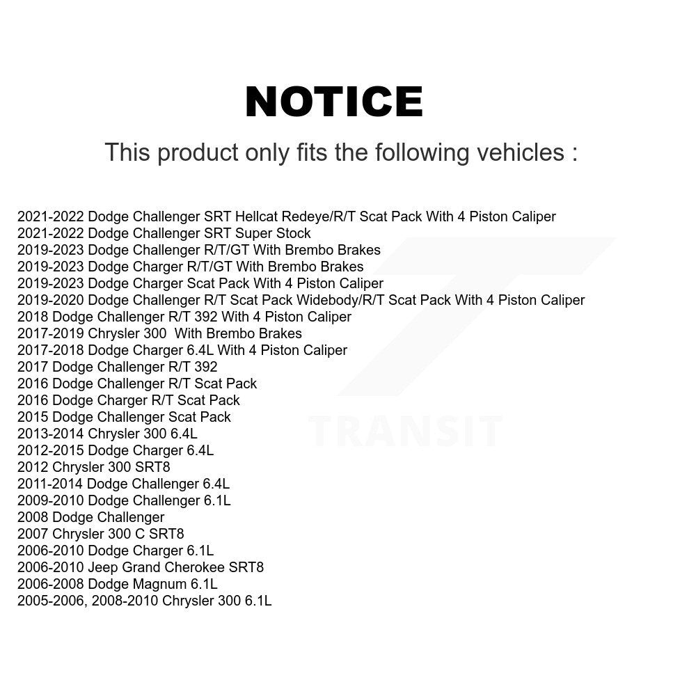 AmeriBRAKES NWF-PRM1149 Front Semi-Metallic Brake Pads for 2005-2023 Chrysler 300, Dodge Charger and Select Vehicles