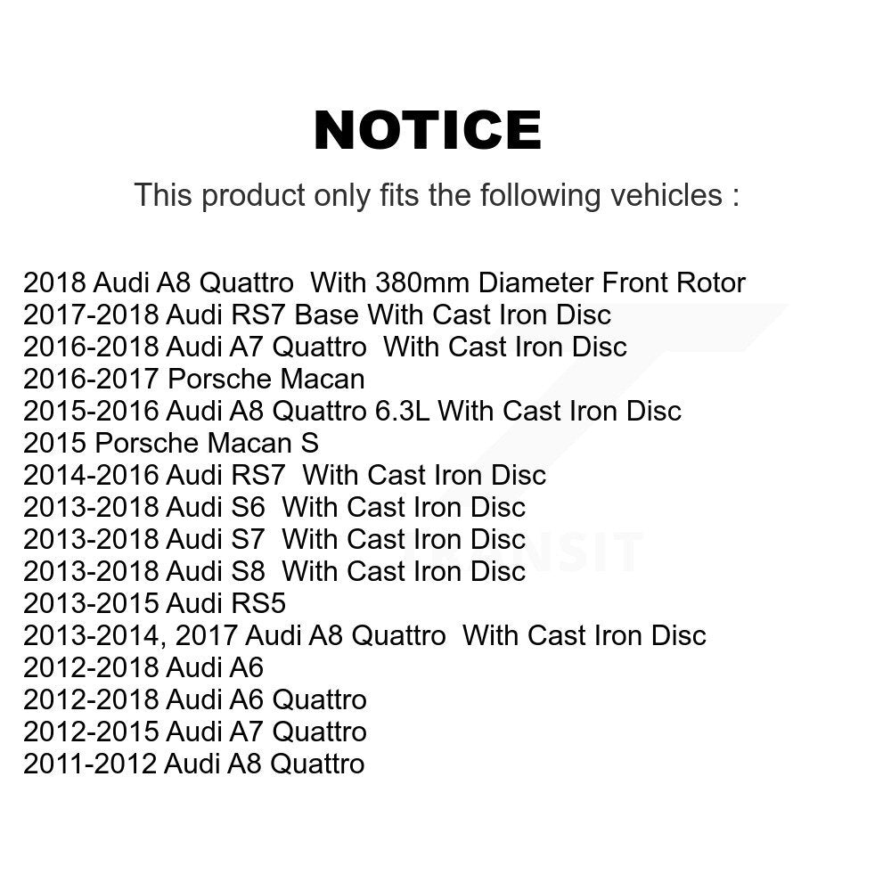 AmeriBRAKES NWF-PRM1547 Rear Semi-Metallic Brake Pads for 2011-2018 Audi A8 Quattro, Audi A6 and Select Vehicles