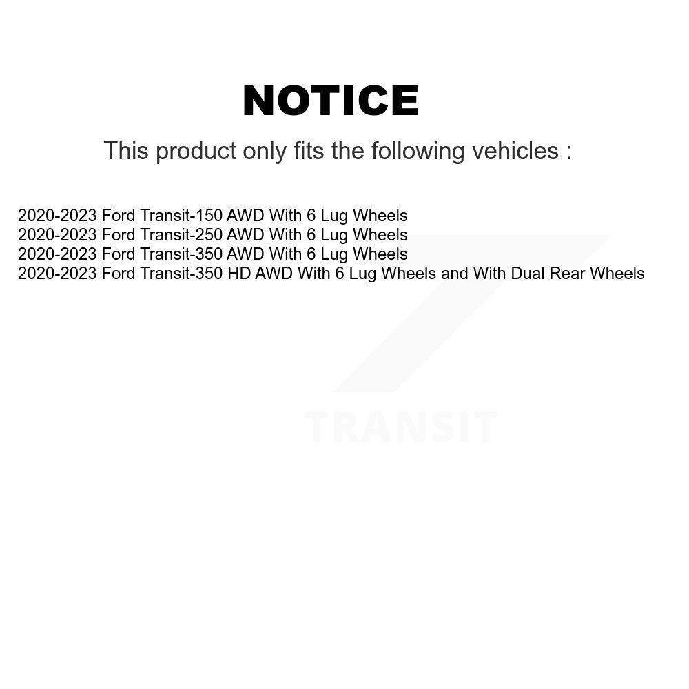 AmeriBRAKES NWF-PRM2301 Front Semi-Metallic Brake Pads for 2020-2023 Ford Transit-150, Transit-250, Transit-350, Transit-350 HD