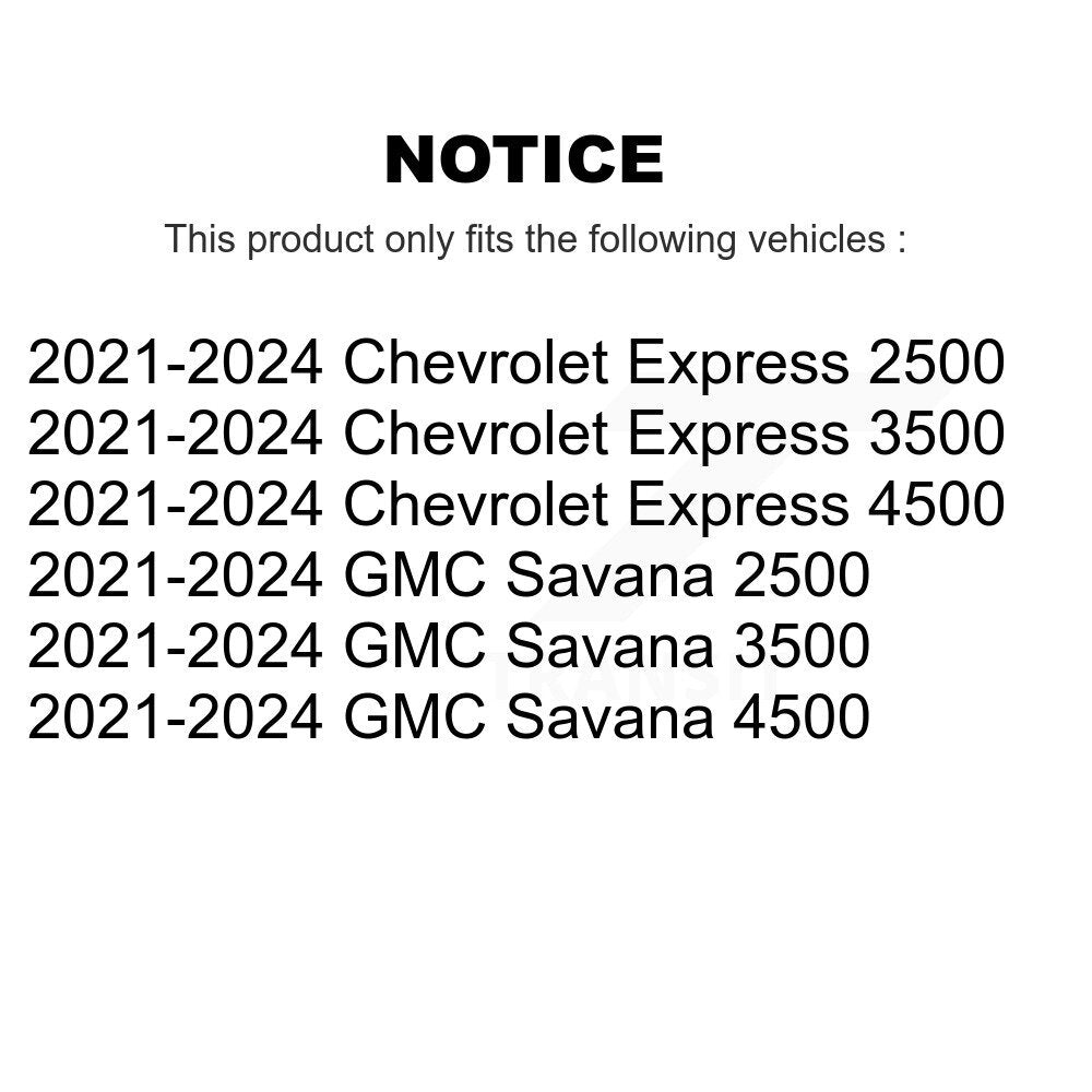 AmeriBRAKES NWF-PRM2404 Front Semi-Metallic Brake Pads for 2021-2024 Chevrolet Express 2500, Chevrolet Express 3500 and Select Vehicles