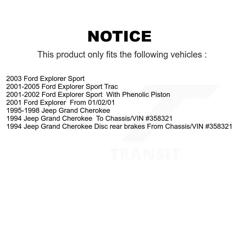 AmeriBRAKES NWF-PRM666 Rear Semi-Metallic Brake Pads for 1994-2005 Jeep Grand Cherokee, Ford Explorer and Select Vehicles