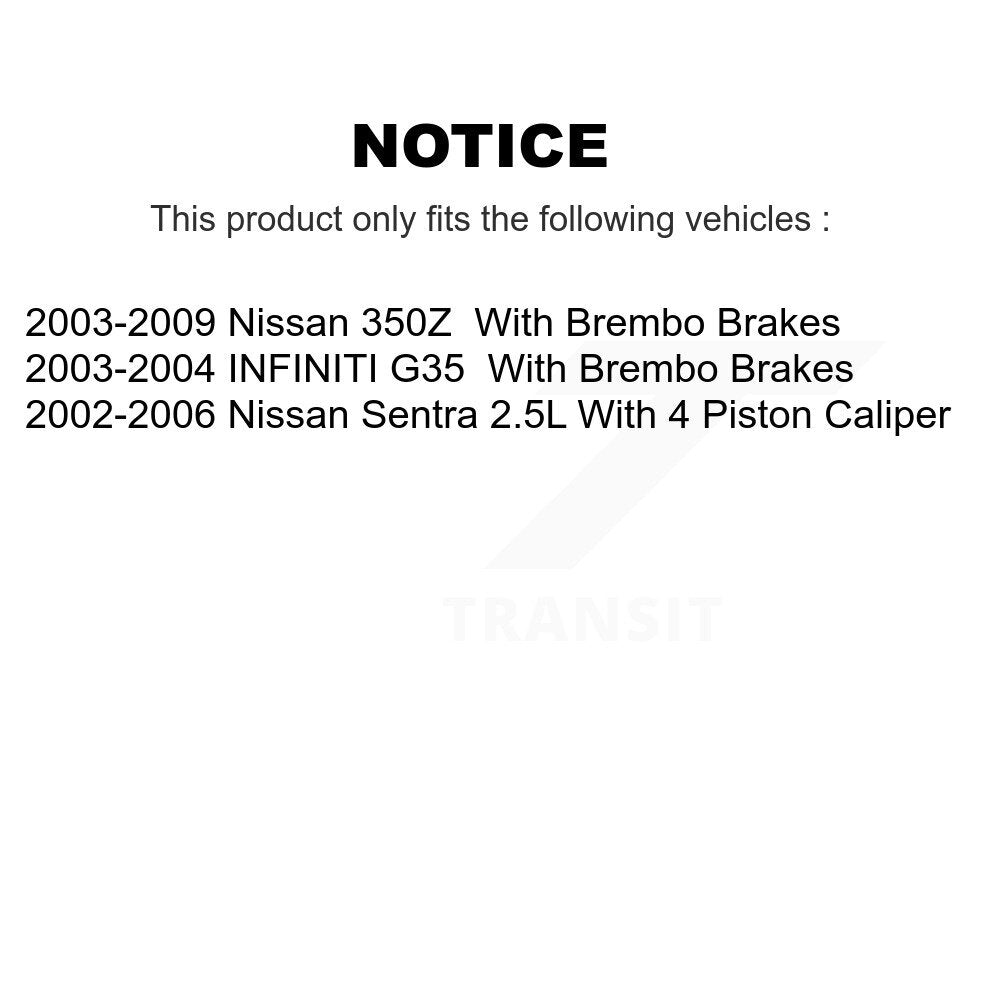 AmeriBRAKES NWF-PRM960 Front Semi-Metallic Brake Pads for 2002-2009 Nissan Sentra, INFINITI G35, Nissan 350Z